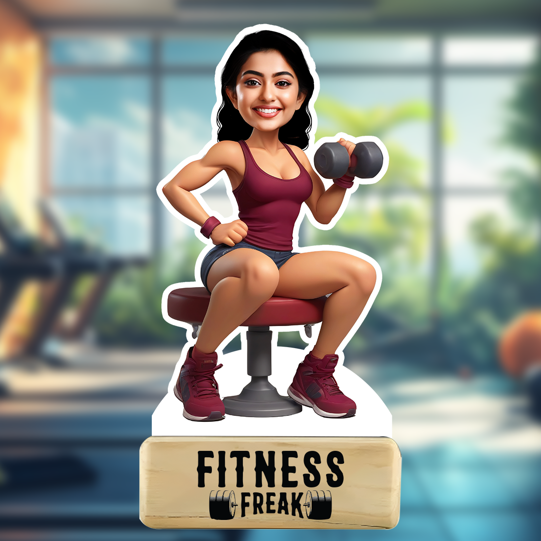 Fitness Diva Caricature – Gym Queen