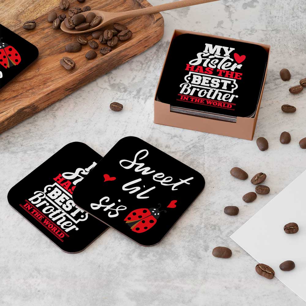 Sister Quotes Coasters Set For 4