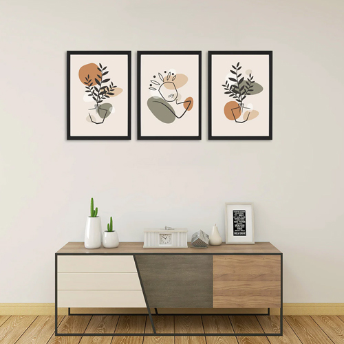 Wall Decor Set of 3 Prints Abstract Art