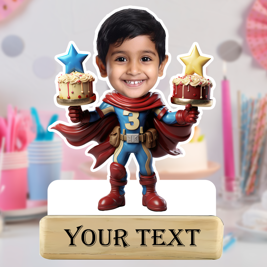 Superhero Birthday Boy Custom Caricature